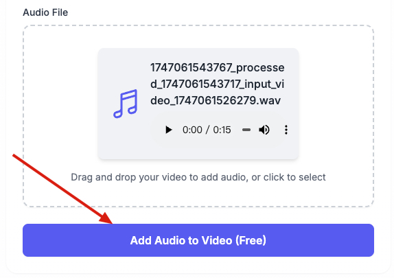 Step 2: Upload or Select Audio to Add to Video