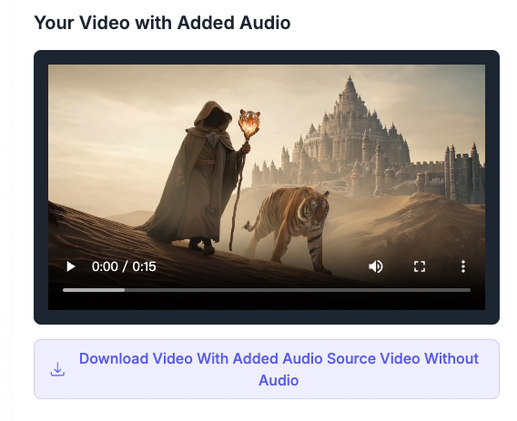 Step 3: Download Your Video with Added Audio