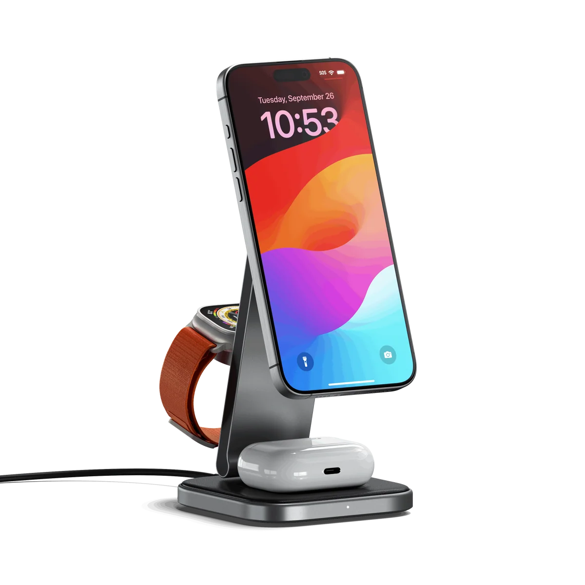 Satechi 3-in-1 Foldable Qi2 Wireless Charging Stand