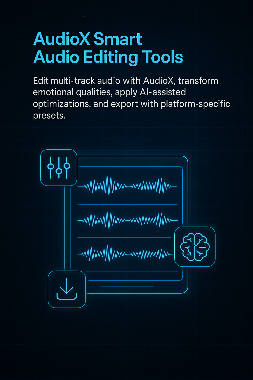 أدوات تحرير الصوت الذكية Audiox