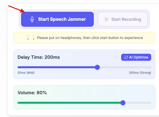 Step 3: Iniciar Jammer de discurso