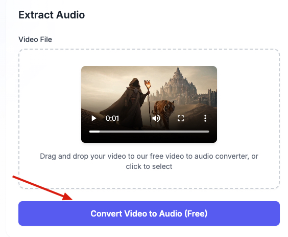 Step 2: Click Convert Video to Audio