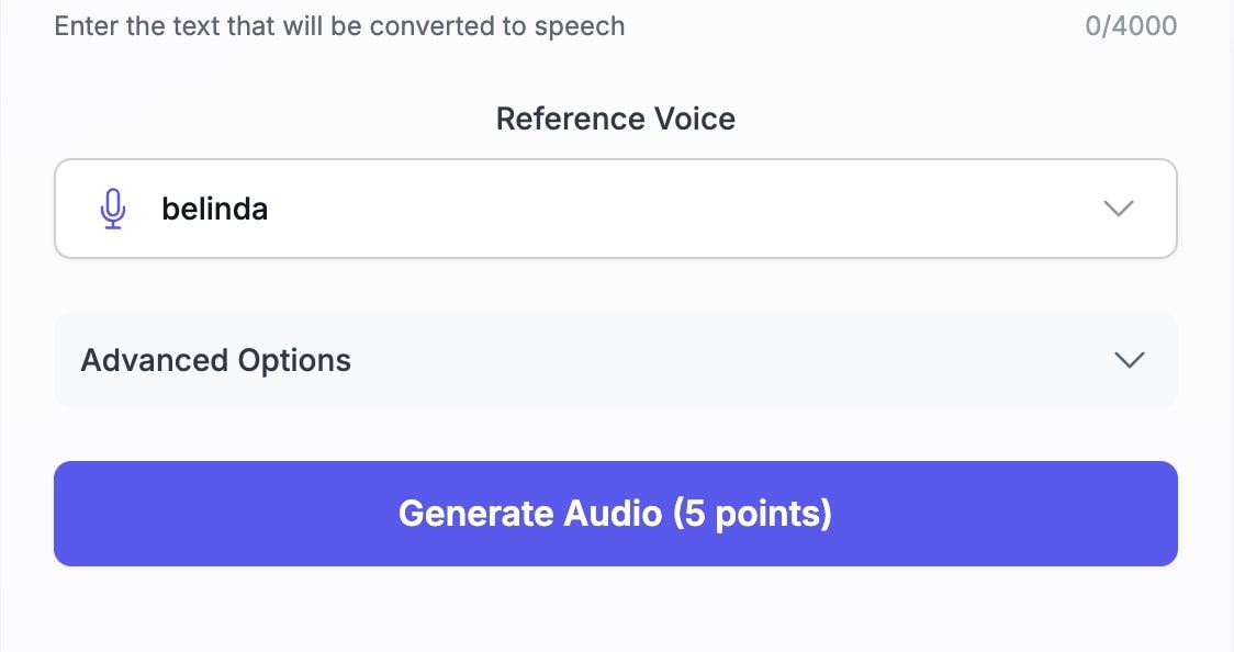 Step 2: Upload Reference Audio